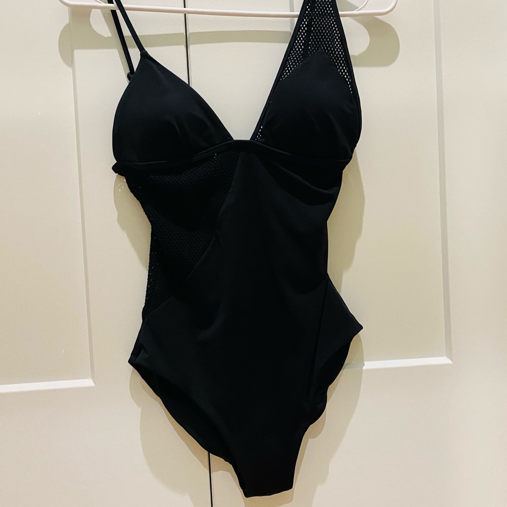 NEW Designer Swimsuit Onia One-Piece Asymmetrical Mesh